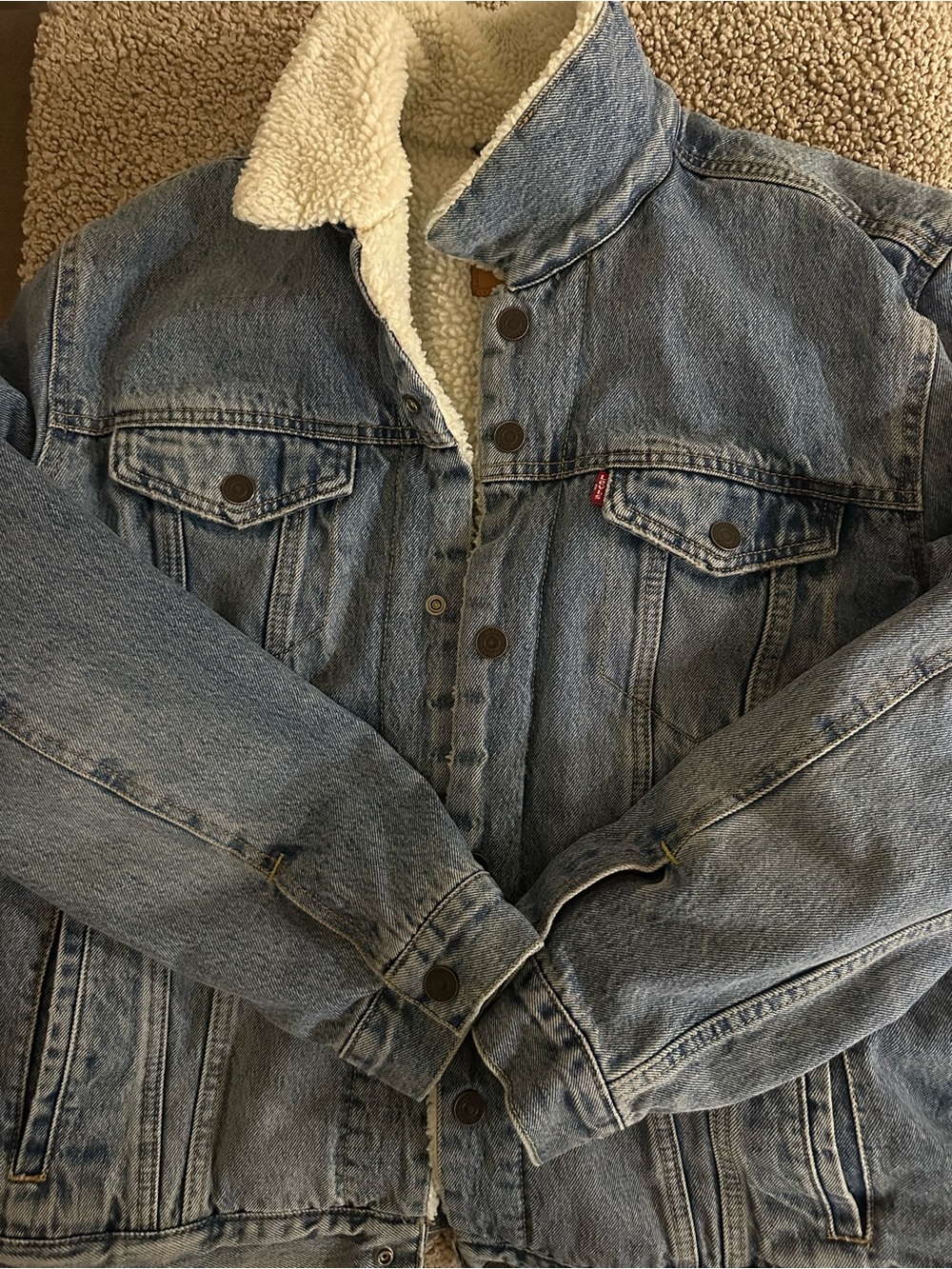 Levi’s Denim Sherpa Trucker Jacket